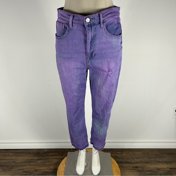 Hudson KASS Purple Distressed Jeans 27x28 - Picture 1 of 13